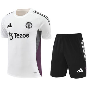 Mens Manchester United Short Training Suit White 2025/26-cheap jerseys
