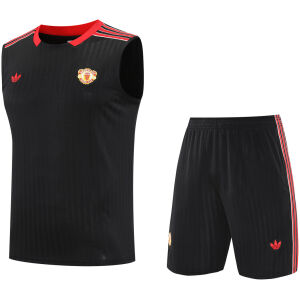 Mens Manchester United Singlet Suit Black 2025/26-cheap jerseys