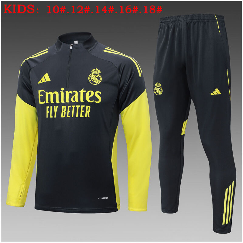 Kids Real Madrid Training Suit Grey 2025/26-cheap jerseys
