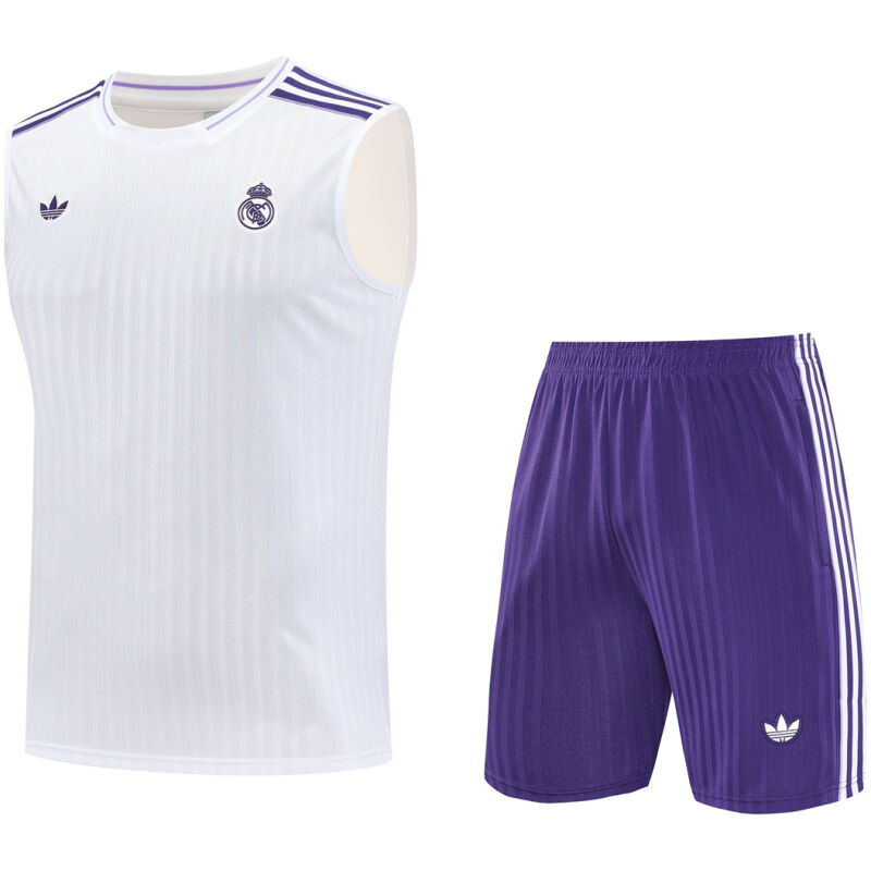 Mens Real Madrid Singlet Suit White 2025/26-cheap jerseys