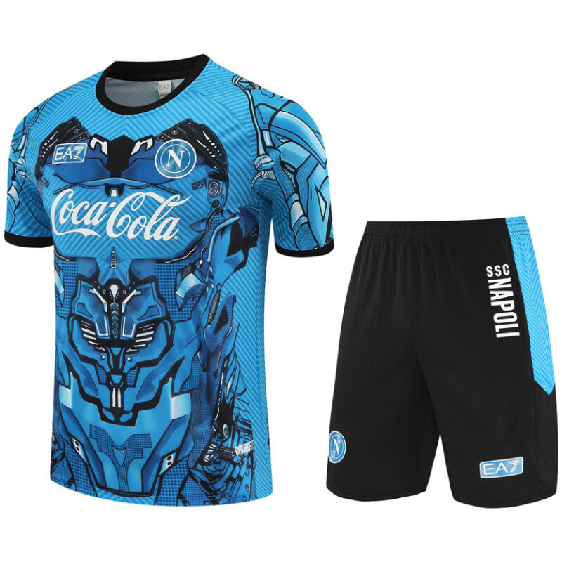 Mens Napoli Short Training Suit Blue 2025/26-cheap jerseys