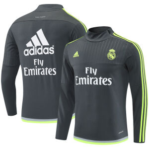 Mens Real Madrid Retro Training Top Grey 2015/16-cheap jerseys