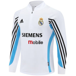 Mens Real Madrid Retro Training Top White 2003/04-cheap jerseys