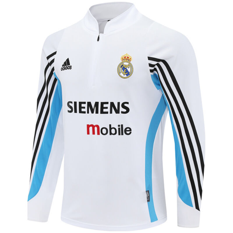 Mens Real Madrid Retro Training Top White 2003/04-cheap jerseys