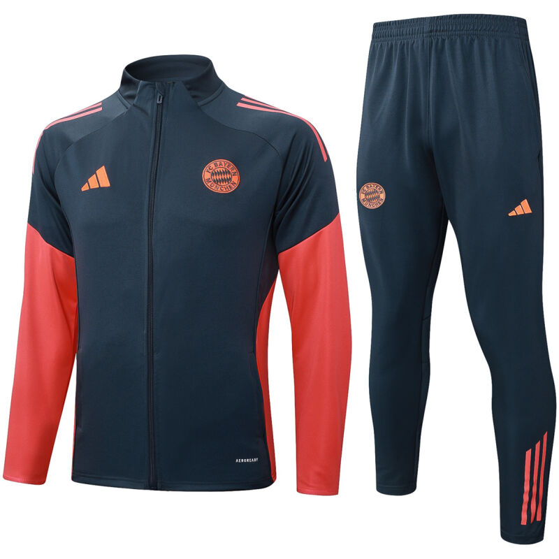 Mens Bayern Munich Jacket + Pants Training Suit Grey 2025/26-cheap jerseys