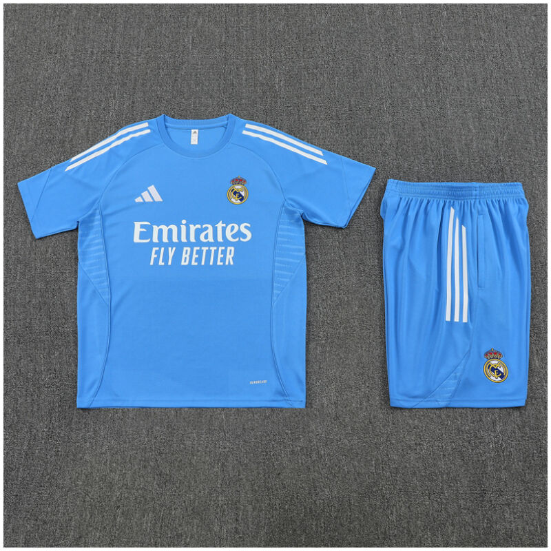 Kids Real Madrid Short Training Suit Blue 2025/26-cheap jerseys