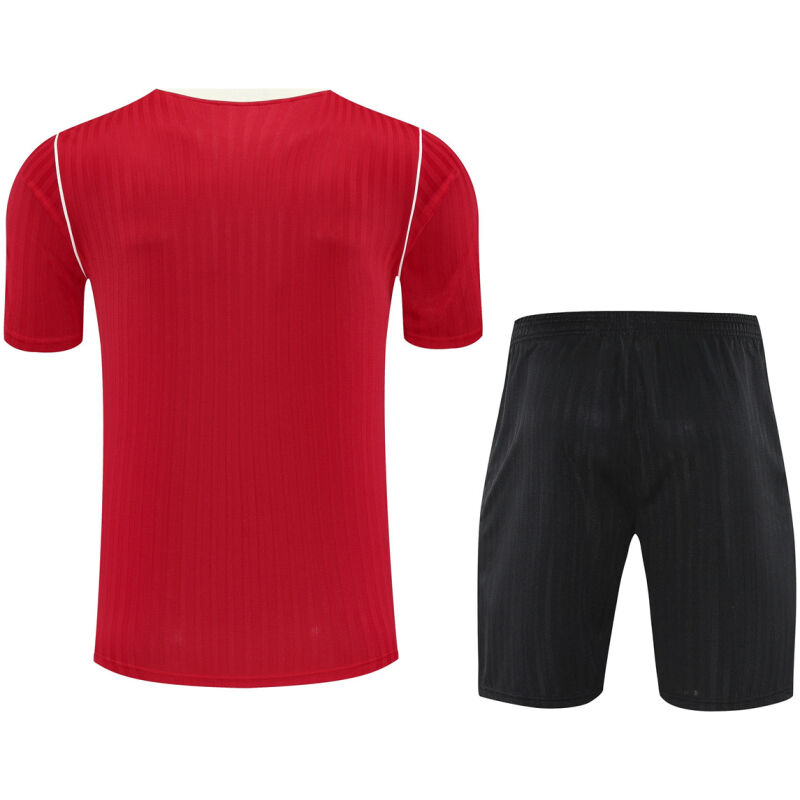 Mens Manchester United Short Training Suit Red 2025/26-cheap jerseys