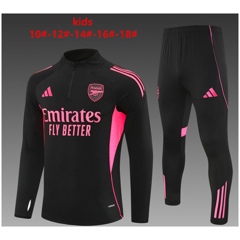 Kids Arsenal Training Suit Black 2025/26-cheap jerseys