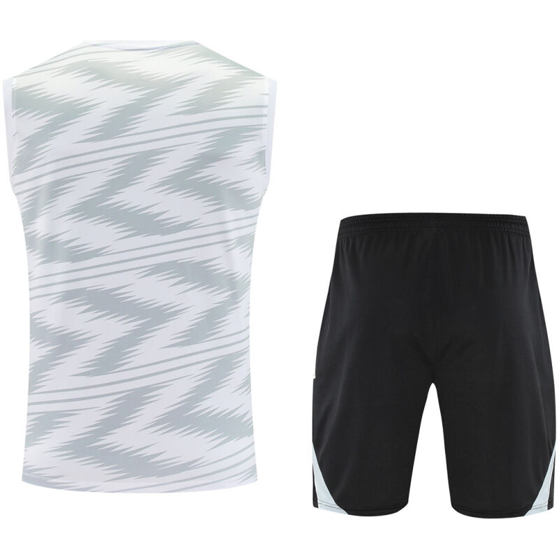Mens Real Madrid Singlet Suit White – Grey 2025/26-cheap jerseys