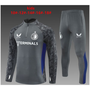 Kids Feyenoord Training Suit Grey 2025/26-cheap jerseys