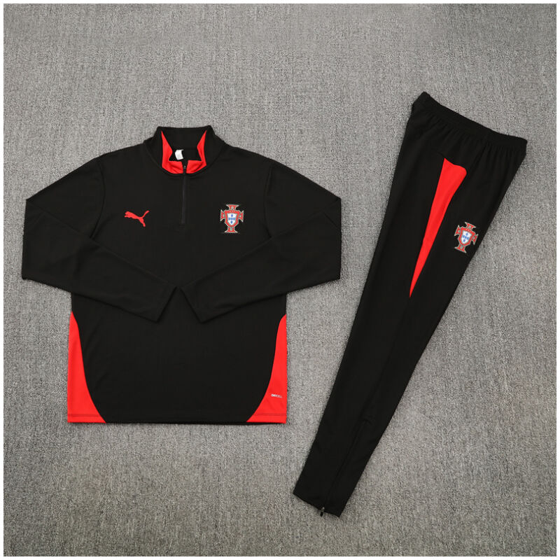 Kids Portugal Training Suit Black 2025-cheap jerseys