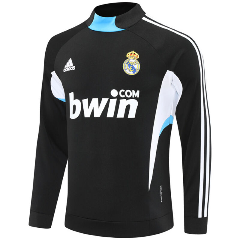 Mens Real Madrid Retro Training Top Black 2008/09-cheap jerseys
