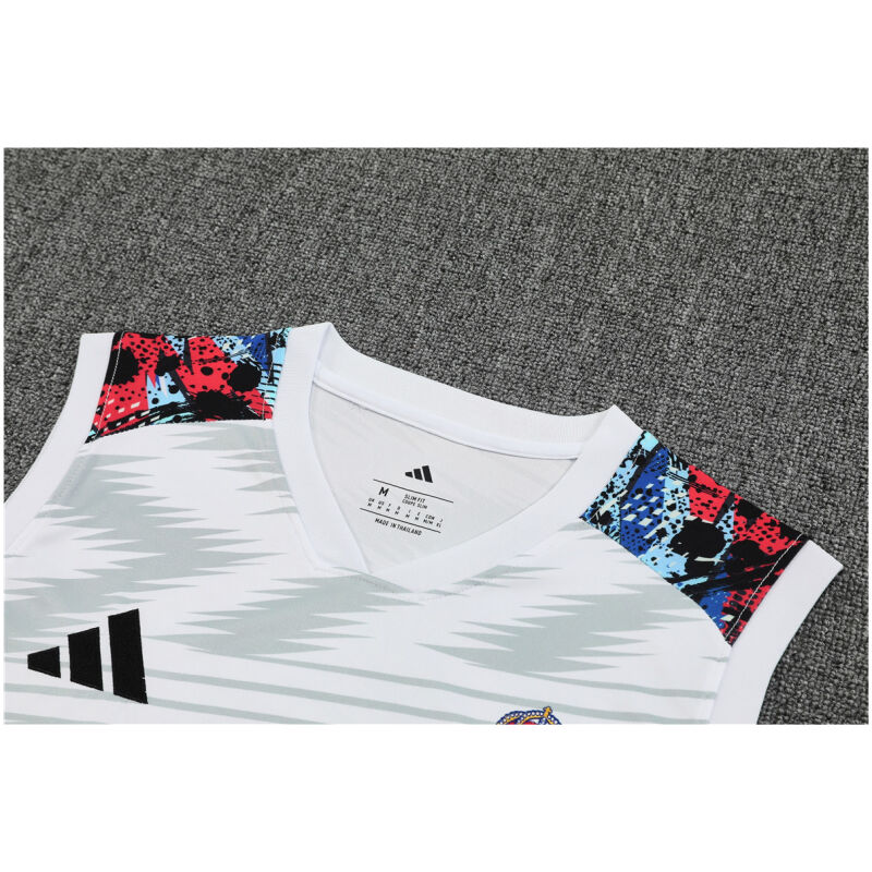 Mens Real Madrid Singlet Suit White – Grey 2025/26-cheap jerseys