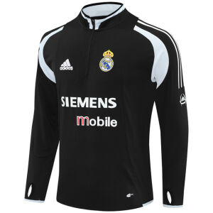 Mens Real Madrid Retro Training Top Black 2004/05-cheap jerseys