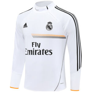 Mens Real Madrid Retro Training Top White 2013/14-cheap jerseys