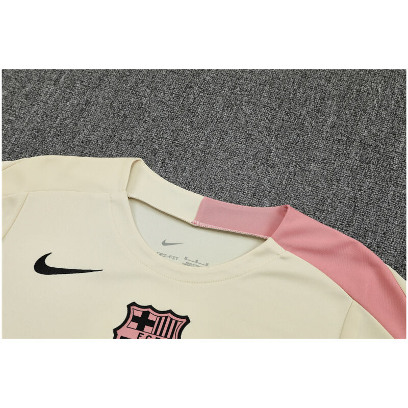 Mens Barcelona Short Training Suit Apricot 2025/26-cheap jerseys