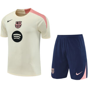 Mens Barcelona Short Training Suit Apricot 2025/26-cheap jerseys