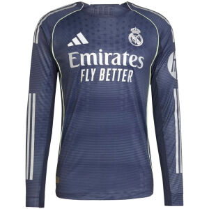 Mens Real Madrid Away Authentic Jersey Long Sleeve 2025/26 – Match-cheap jerseys