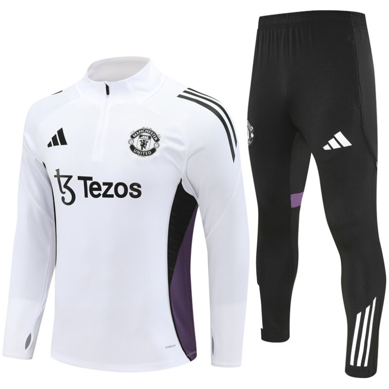 Mens Manchester United Training Suit White 2025/26-cheap jerseys