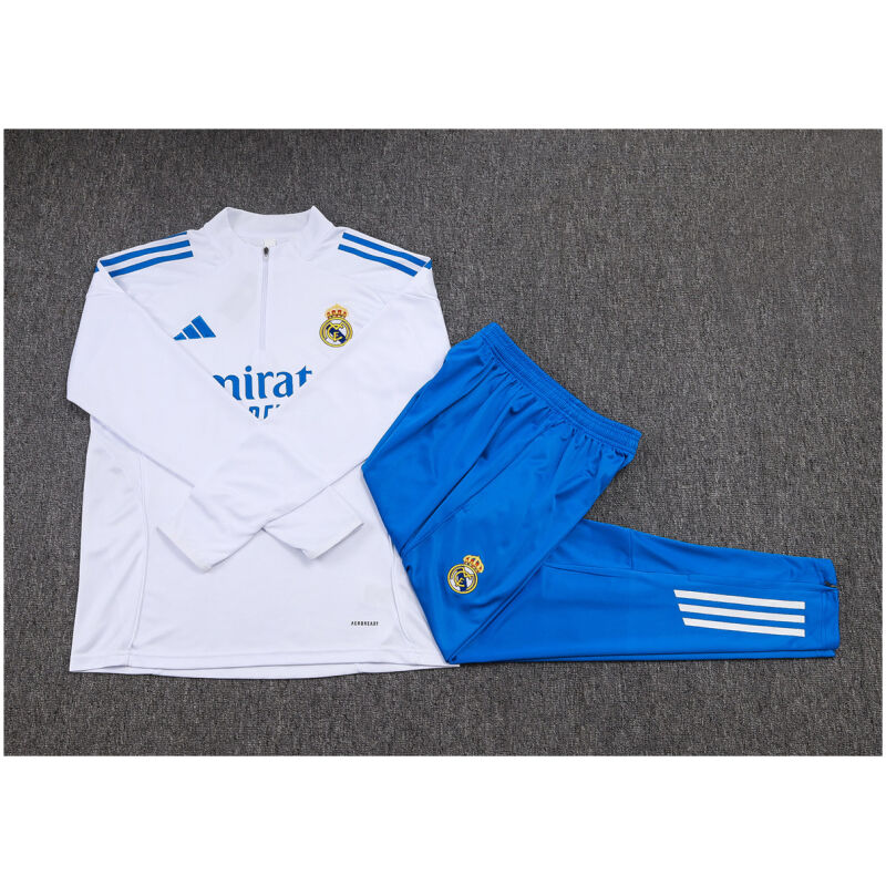 Kids Real Madrid Training Suit White 2025/26-cheap jerseys