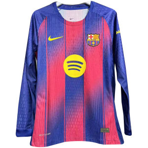 Mens Barcelona Home Authentic Jersey Long Sleeve 2025/26 – Match-cheap jerseys