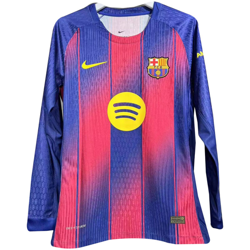 Mens Barcelona Home Authentic Jersey Long Sleeve 2025/26 – Match-cheap jerseys