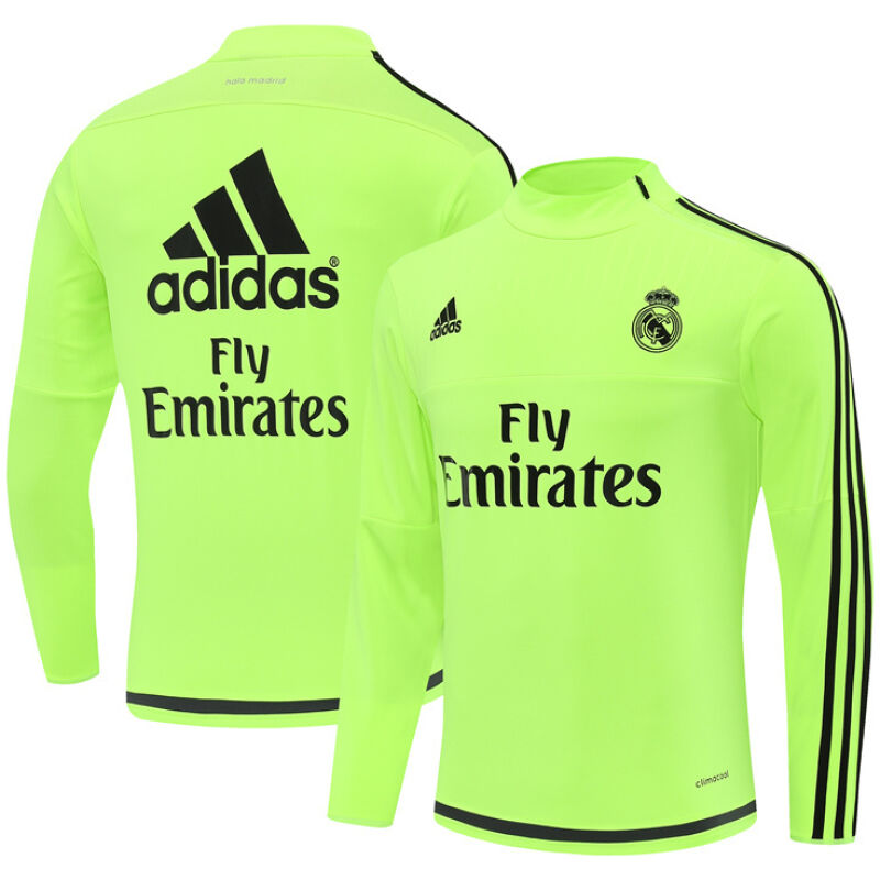 Mens Real Madrid Retro Training Top Fluorescent Green 2015/16-cheap jerseys