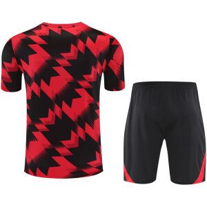 Mens Manchester United Short Training Suit Red – Black 2025/26-cheap jerseys