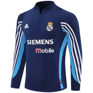 Mens Real Madrid Retro Training Top Royal 2003/04-cheap jerseys