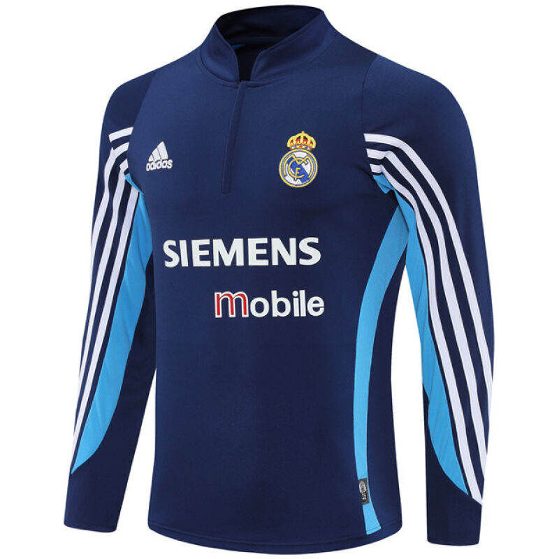 Mens Real Madrid Retro Training Top Royal 2003/04-cheap jerseys