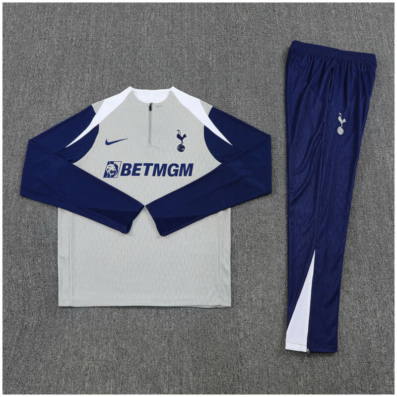 Kids Tottenham Hotspur Training Suit Grey 2025/26-cheap jerseys