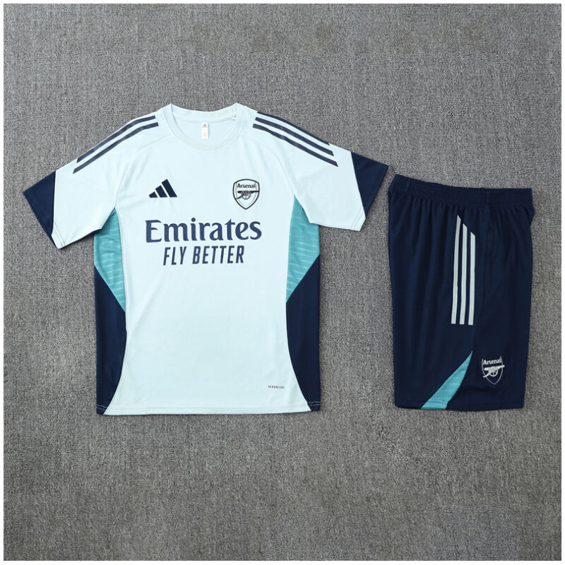 Kids Arsenal Short Training Suit Light Grey 2025/26-cheap jerseys