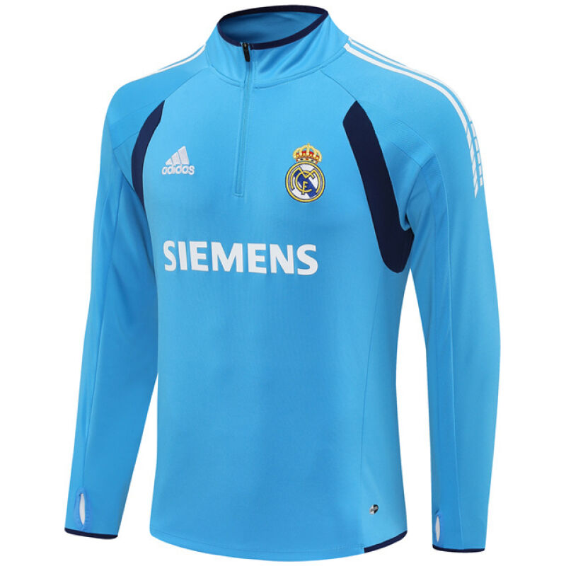 Mens Real Madrid Retro Training Top Blue 2005/06-cheap jerseys