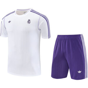 Mens Real Madrid Short Training Suit White 2025/26-cheap jerseys