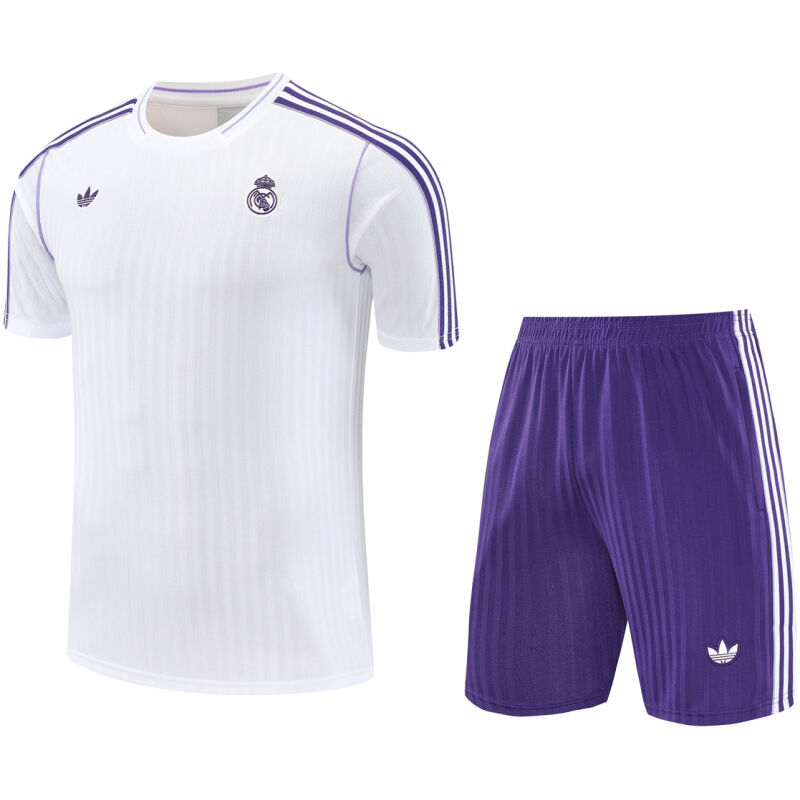 Mens Real Madrid Short Training Suit White 2025/26-cheap jerseys
