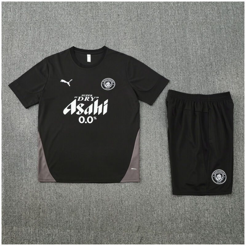 Kids Manchester City Short Training Suit Black 2025/26-cheap jerseys