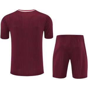 Mens Bayern Munich Short Training Suit Burgundy 2025/26-cheap jerseys