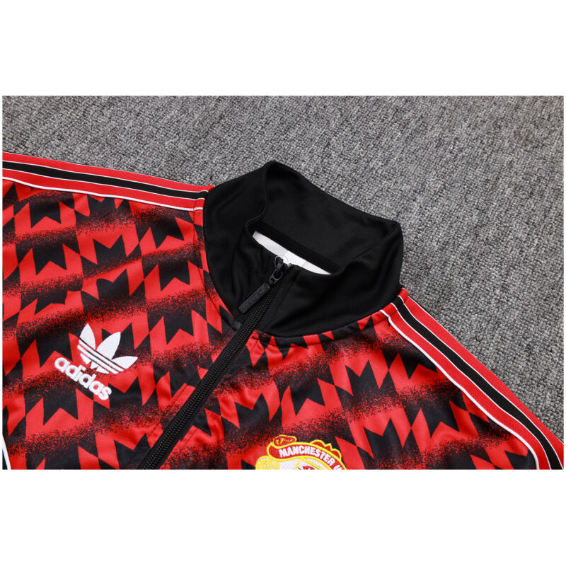 Mens Manchester United Jacket + Pants Training Suit Black 2025/26-cheap jerseys