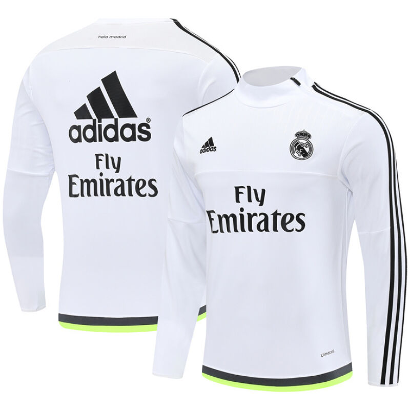 Mens Real Madrid Retro Training Top White 2015/16-cheap jerseys