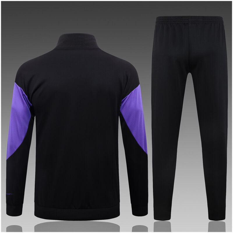 Kids Barcelona Jacket + Pants Training Suit Black 2025/26-cheap jerseys