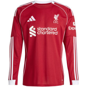 Mens Liverpool Home Jersey Long Sleeve 2025/26-cheap jerseys