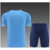 Kids Manchester City Short Training Suit Blue 2025/26 Kids Manchester City Short Training Suit Blue 2025/26