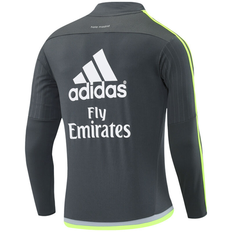 Mens Real Madrid Retro Training Top Grey 2015/16-cheap jerseys