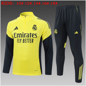 Kids Real Madrid Training Suit Yellow 2025/26-cheap jerseys