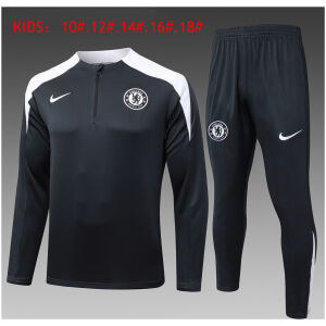 Kids Chelsea Training Suit Dark Grey 2025/26-cheap jerseys