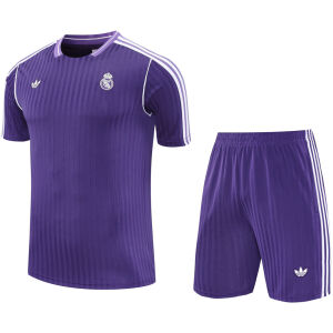 Mens Real Madrid Short Training Suit Purple 2025/26-cheap jerseys