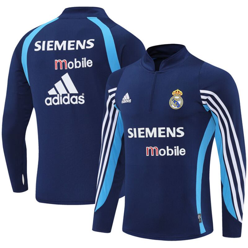 Mens Real Madrid Retro Training Top Royal 2003/04-cheap jerseys