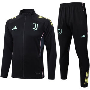 Mens Juventus Jacket + Pants Training Suit Black 2025/26-cheap jerseys