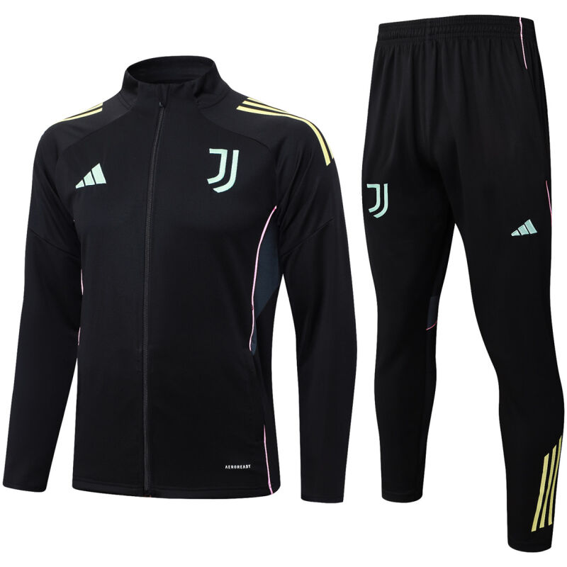 Mens Juventus Jacket + Pants Training Suit Black 2025/26-cheap jerseys