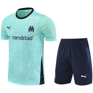 Mens Olympique Marseille Short Training Suit Green 2025/26-cheap jerseys